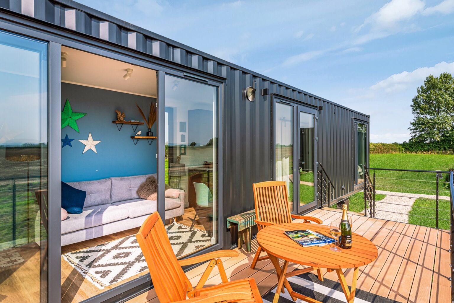 The BOX BNB stylish converted shipping container cabins Malton, North Yorkshire